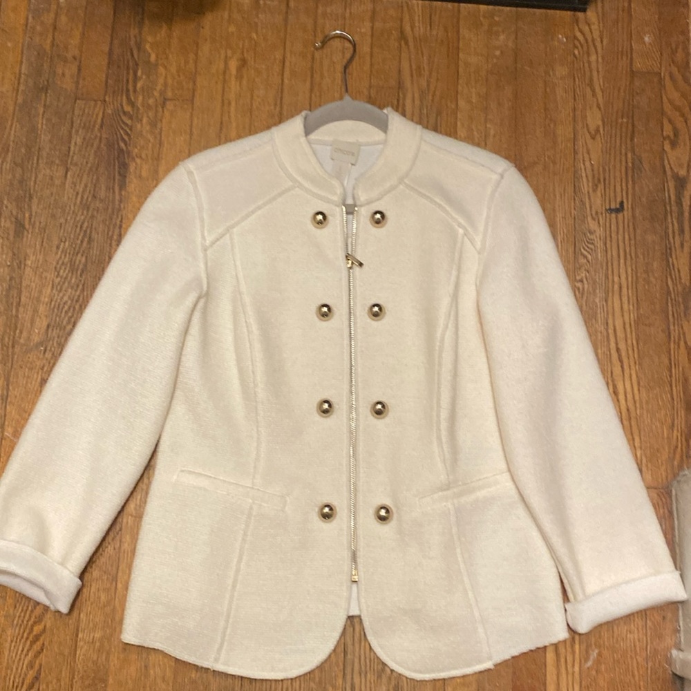 White zip up